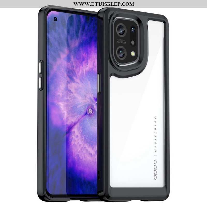 Etui do Oppo Find X5 Hybrydowe Kolorowe Krawędzie